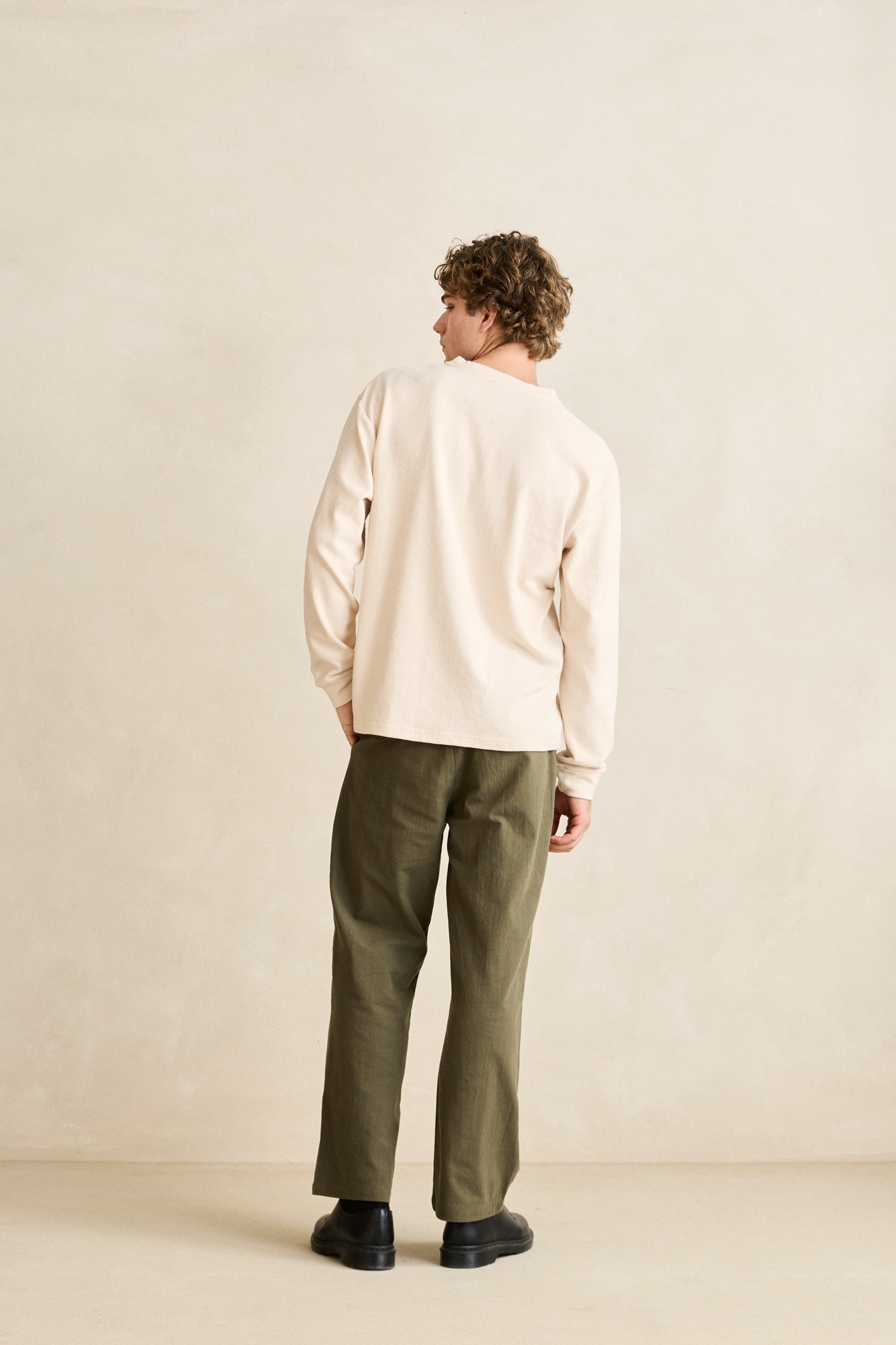 Vintage Jersey Ls Henley Natural – Rhythm US