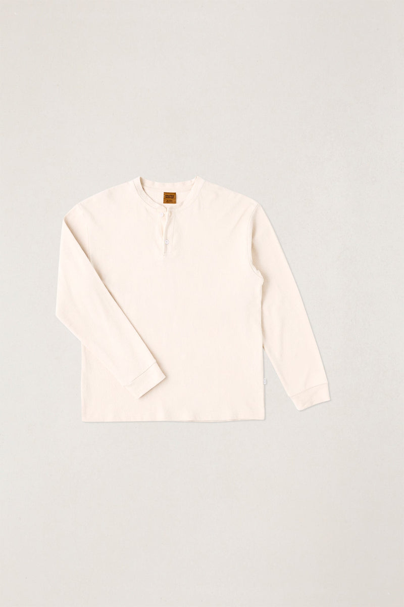 Vintage Jersey Ls Henley Natural