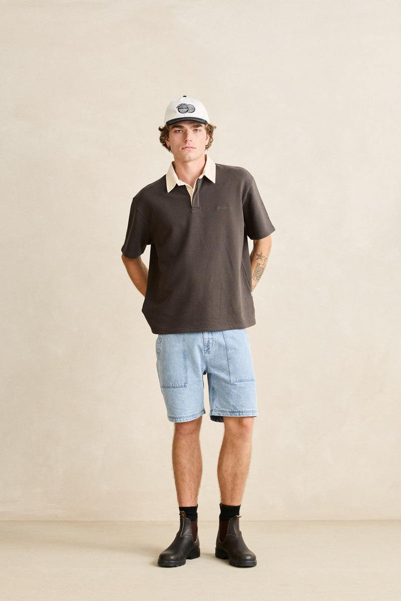 Koa Ss Rugby Polo Charcoal