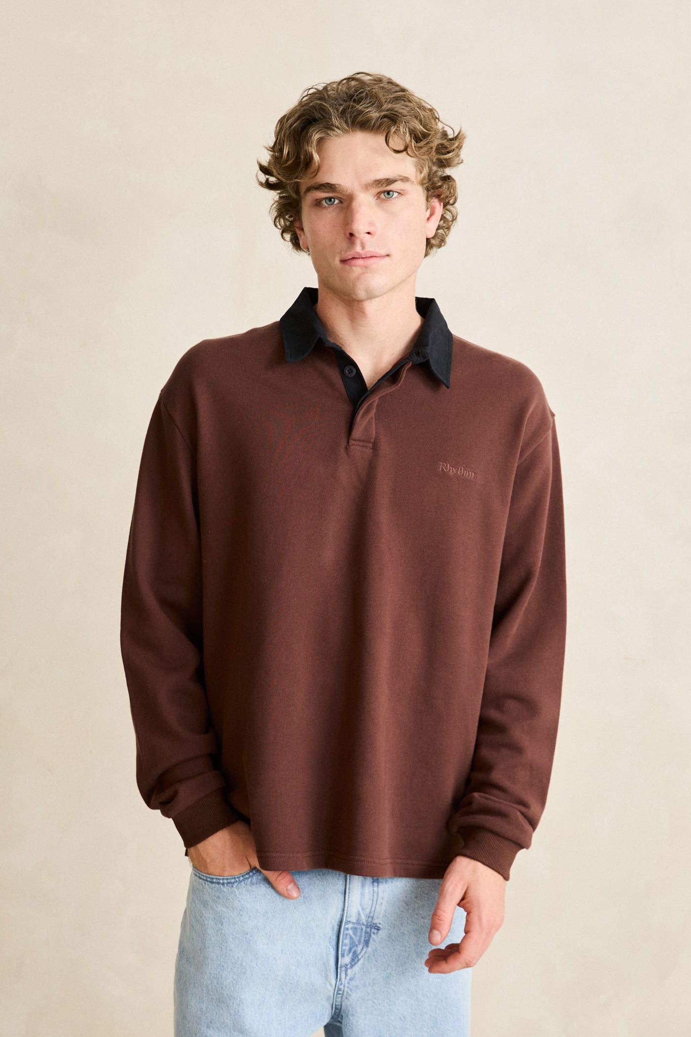 Koa Ls Rugby Polo Chocolate – Rhythm US