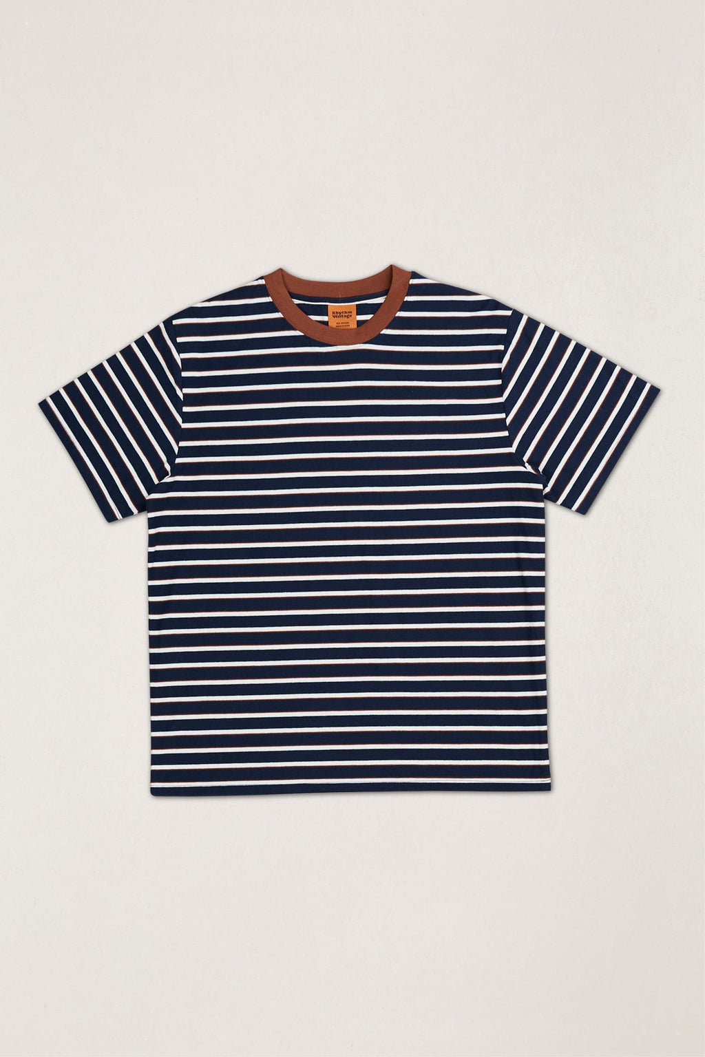 THEE RHYTHM NAVY×WHITE Vintage Stripe Ss T-Shirt Navy – Rhythm US