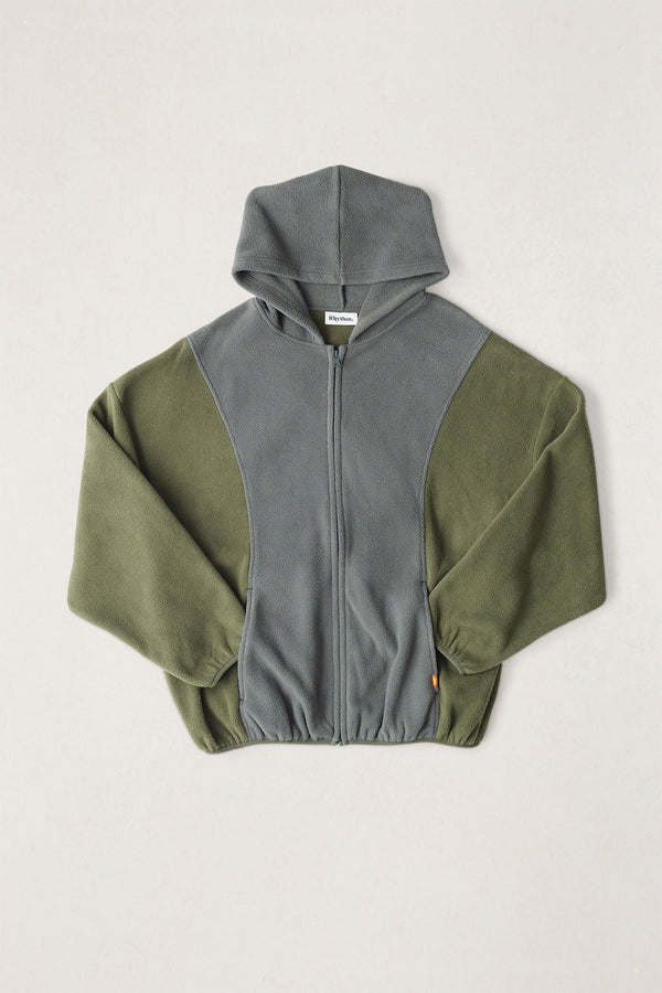 Oversized Zip-Thru Fleece Fern