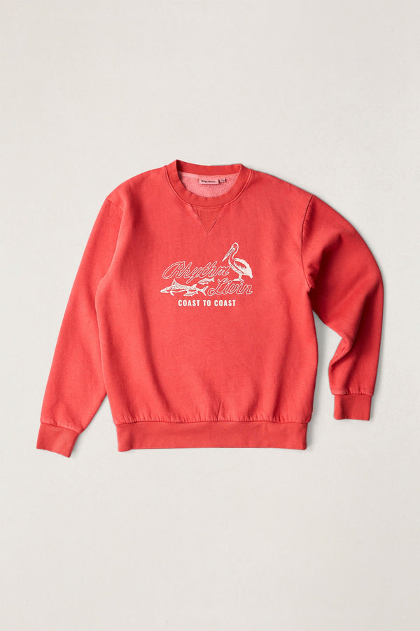 C2C Overdyed Crew Vintage Red