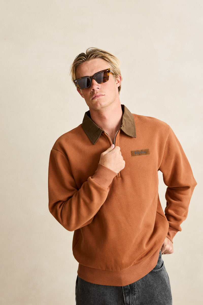 Sutton Quarter Zip Fleece Caramel