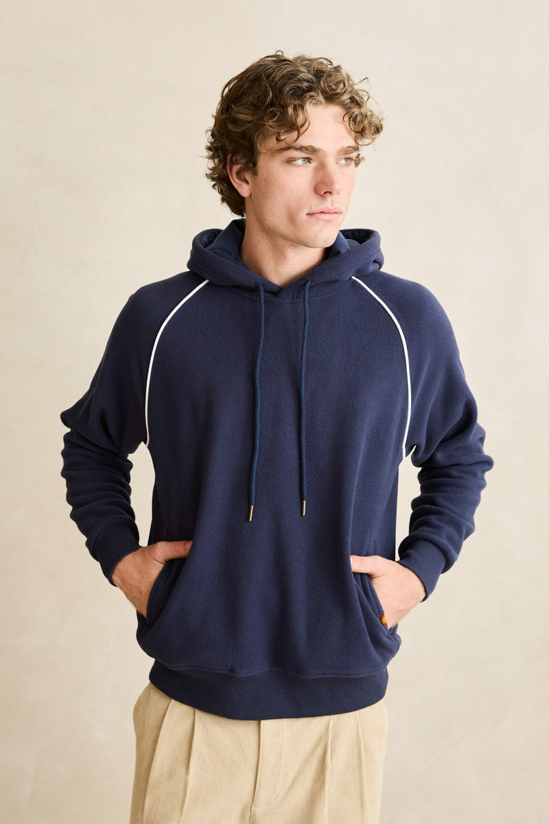Pipe Polar Fleece Hood Navy