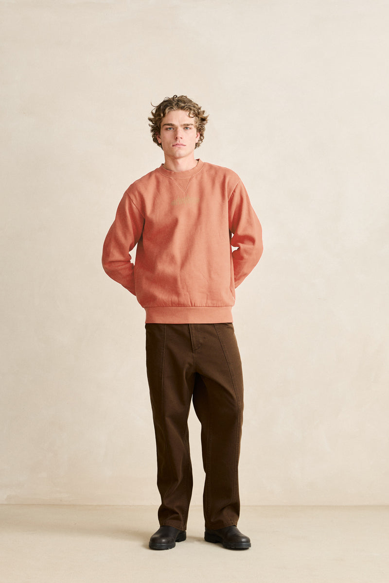 Tremolo Fleece Crew Terracotta