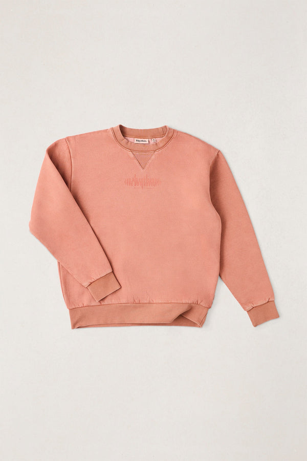 Tremolo Fleece Crew Terracotta