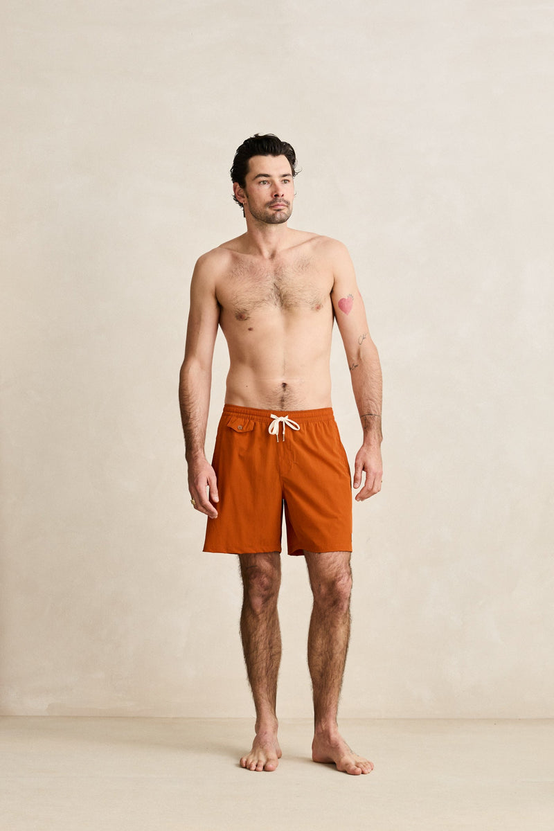 Pipe Stretch Beach Short Burnt Orange