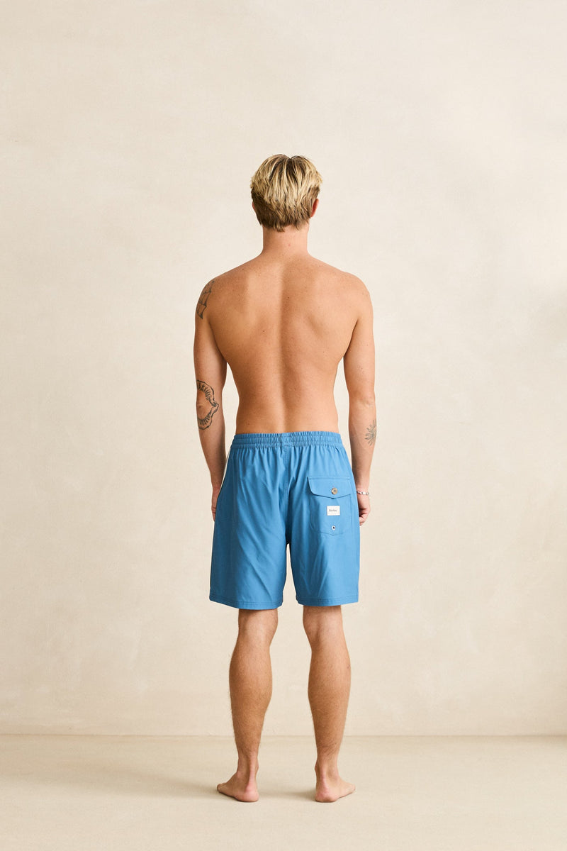 Panel Stripe Beach Short Mineral Blue