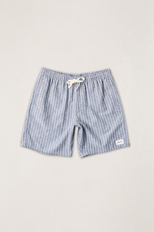 Linen Pin Stripe Jam Indigo