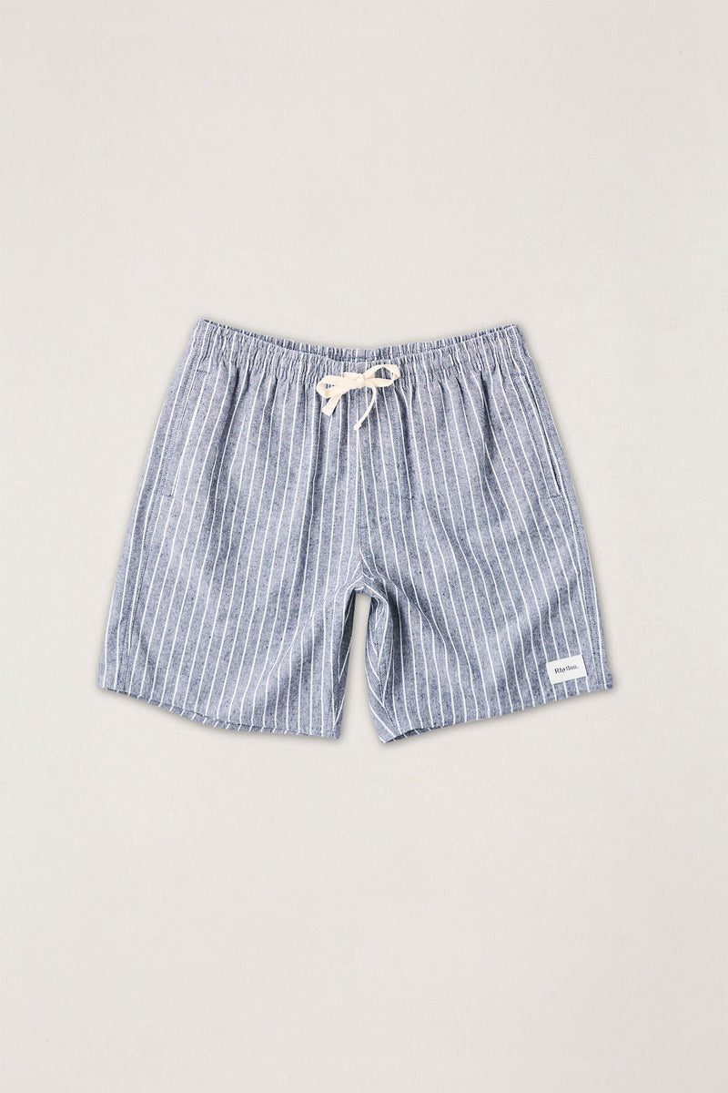 Linen Pin Stripe Jam Indigo