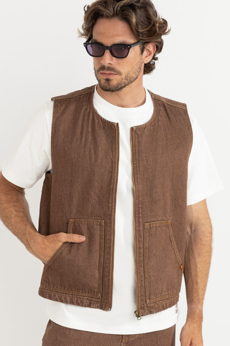 Sundowner Denim Vest Tobacco