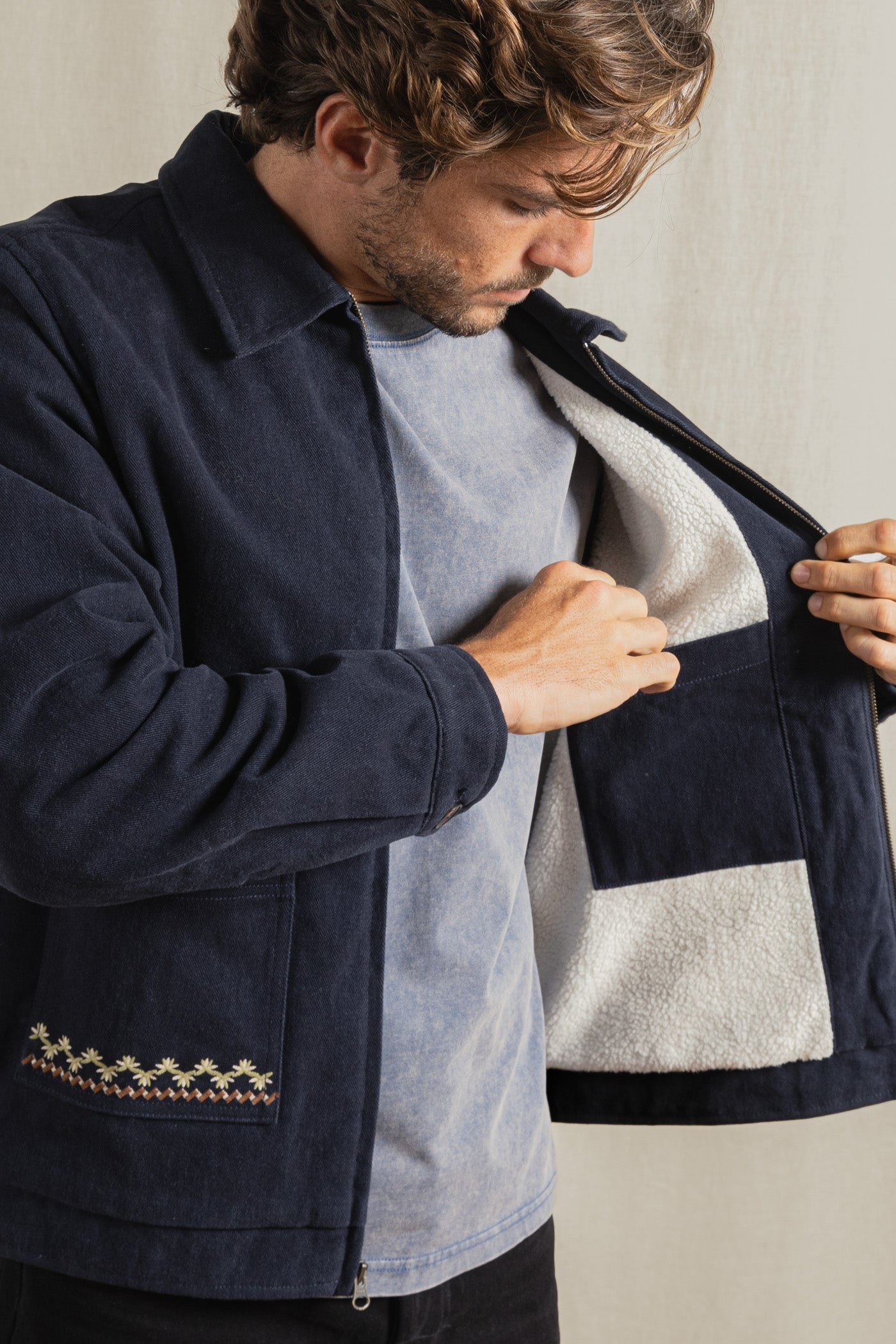 Arugam Twill Jacket Midnight Navy – Rhythm US