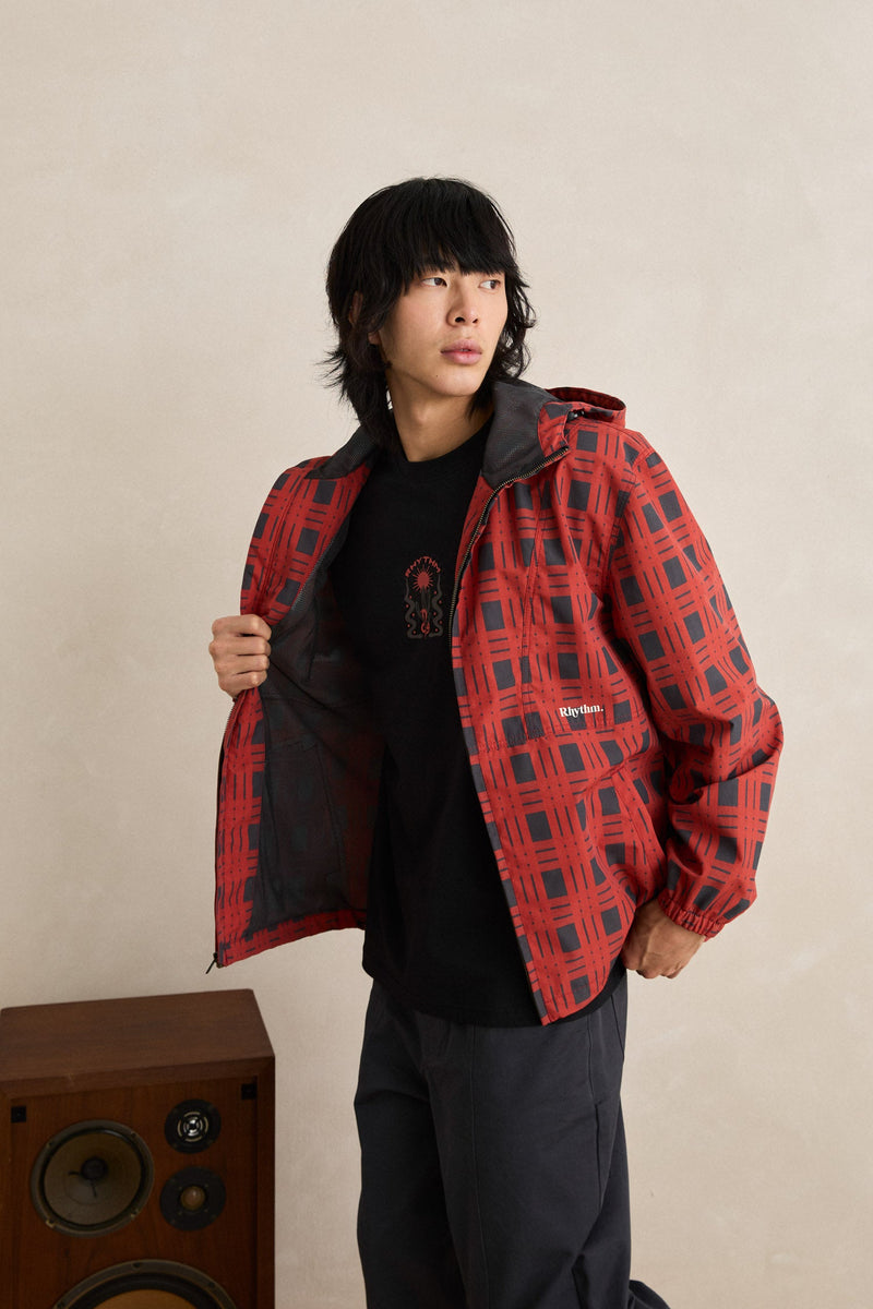 Open Plain Windbreaker Red