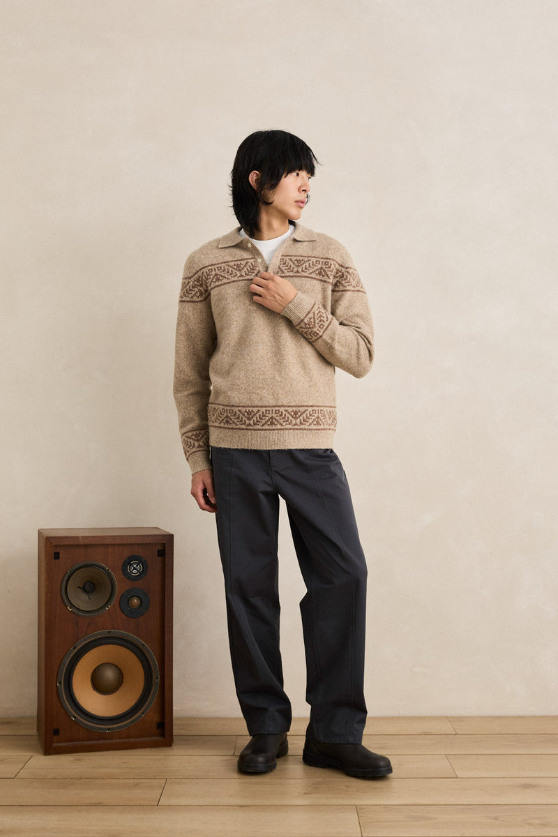 Longreach Jaquard Knit Natural