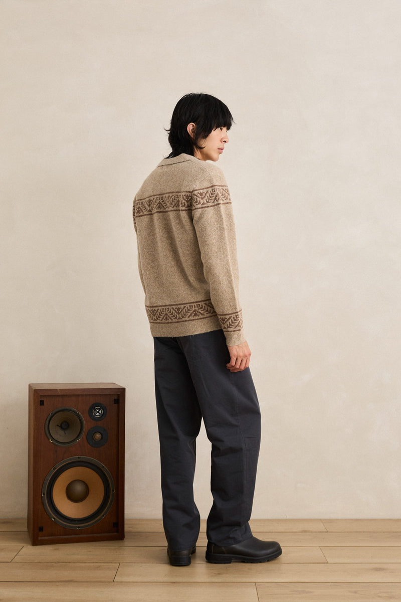 Longreach Jaquard Knit Natural
