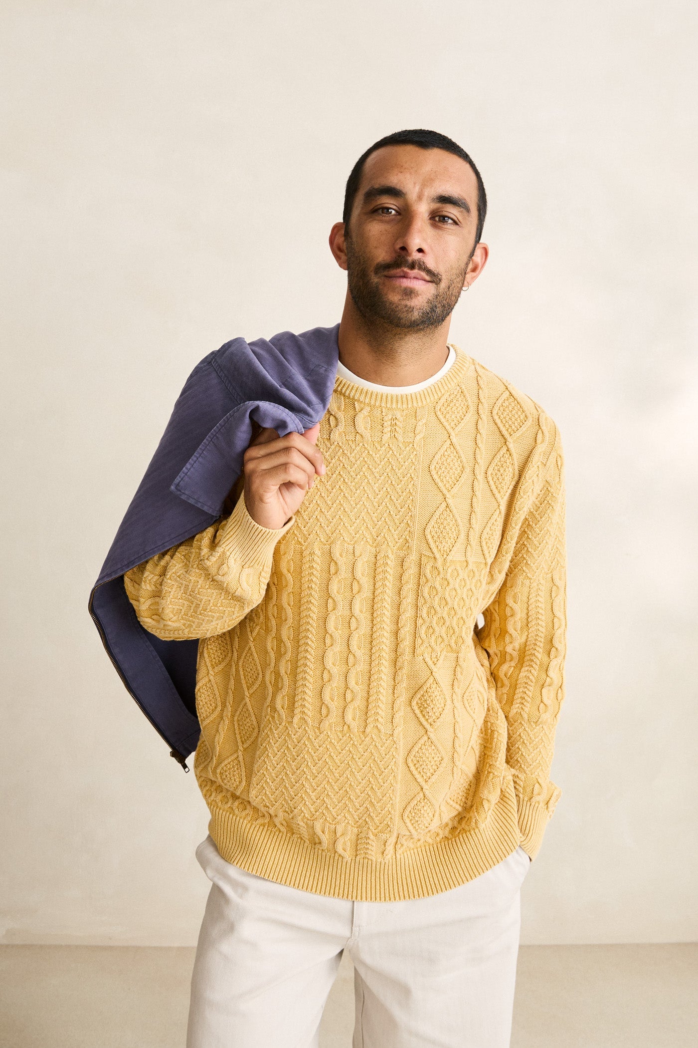 Patchwork Salt Wash Knit Cornsilk – Rhythm US