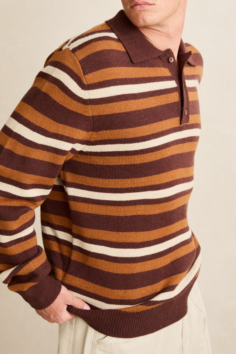 Striped Rugby Sweater Oak