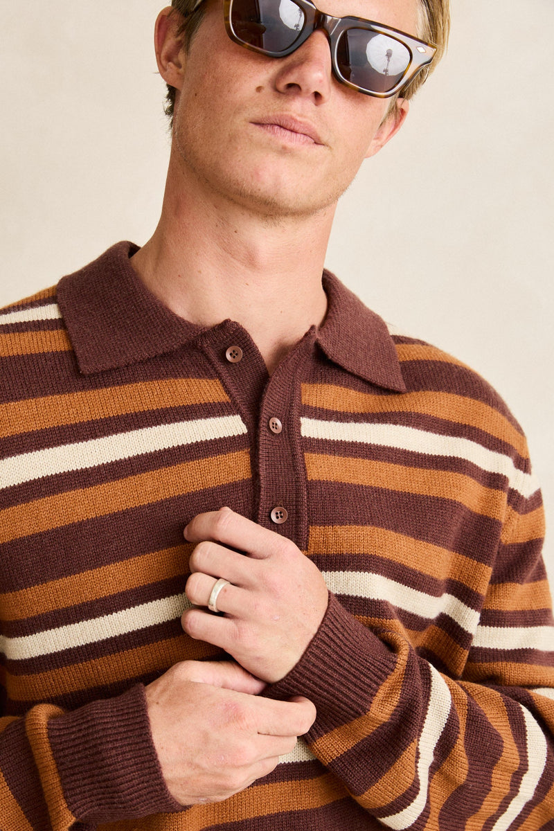 Striped Rugby Sweater Oak