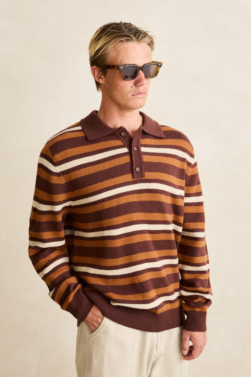 Striped Rugby Sweater Oak