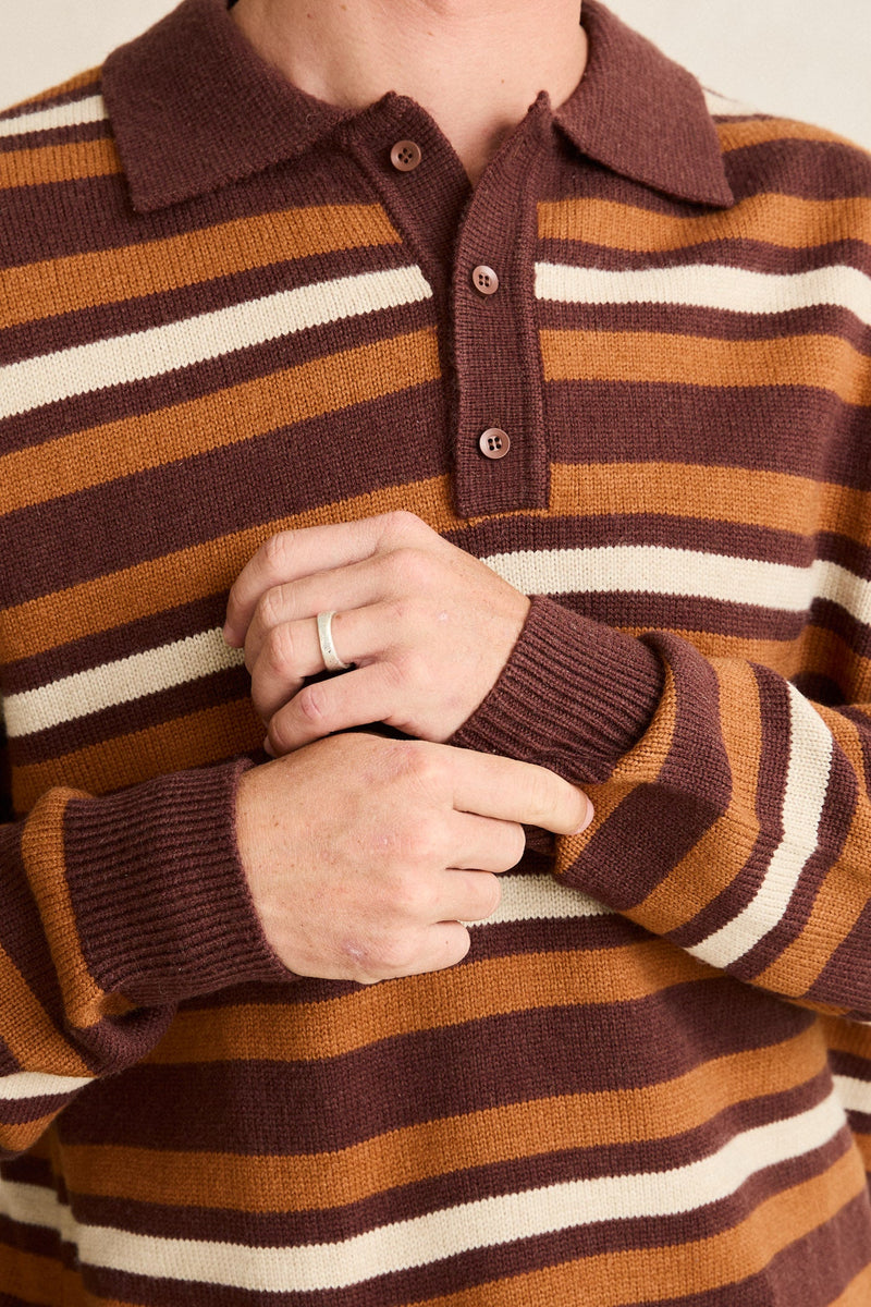 Striped Rugby Sweater Oak