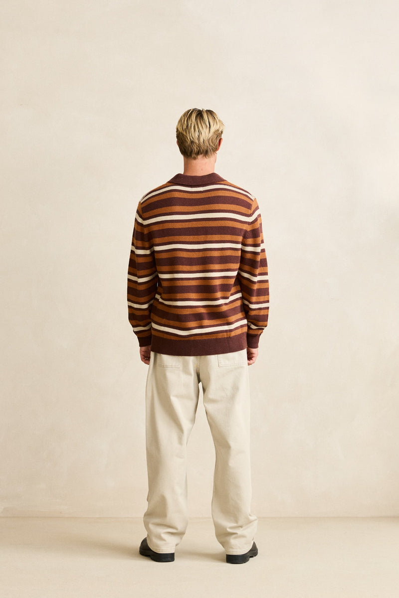 Striped Rugby Sweater Oak