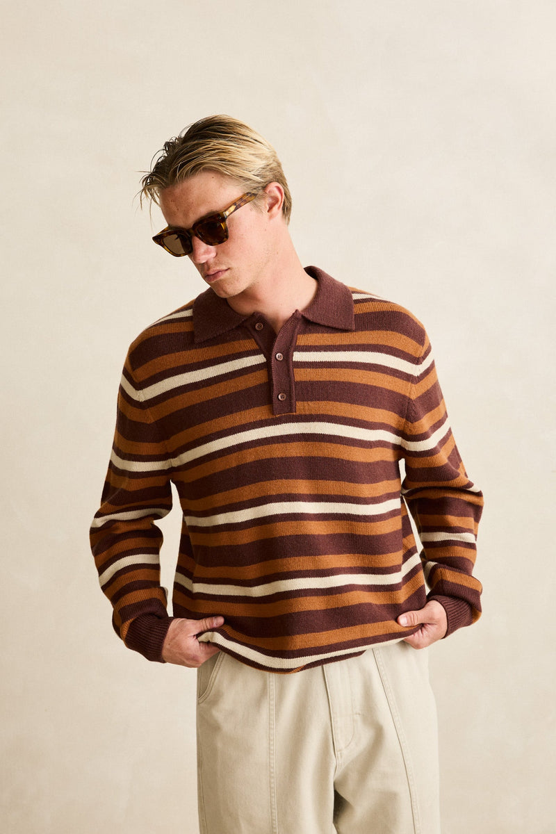 Striped Rugby Sweater Oak