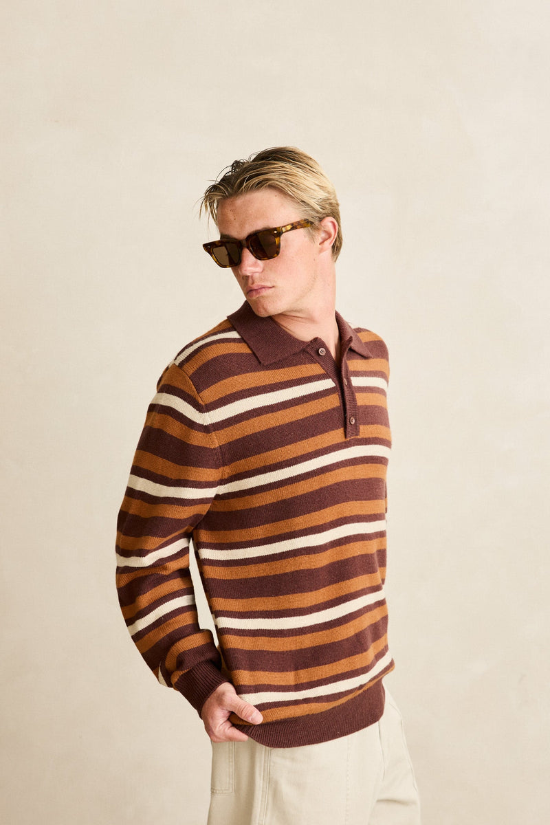 Striped Rugby Sweater Oak