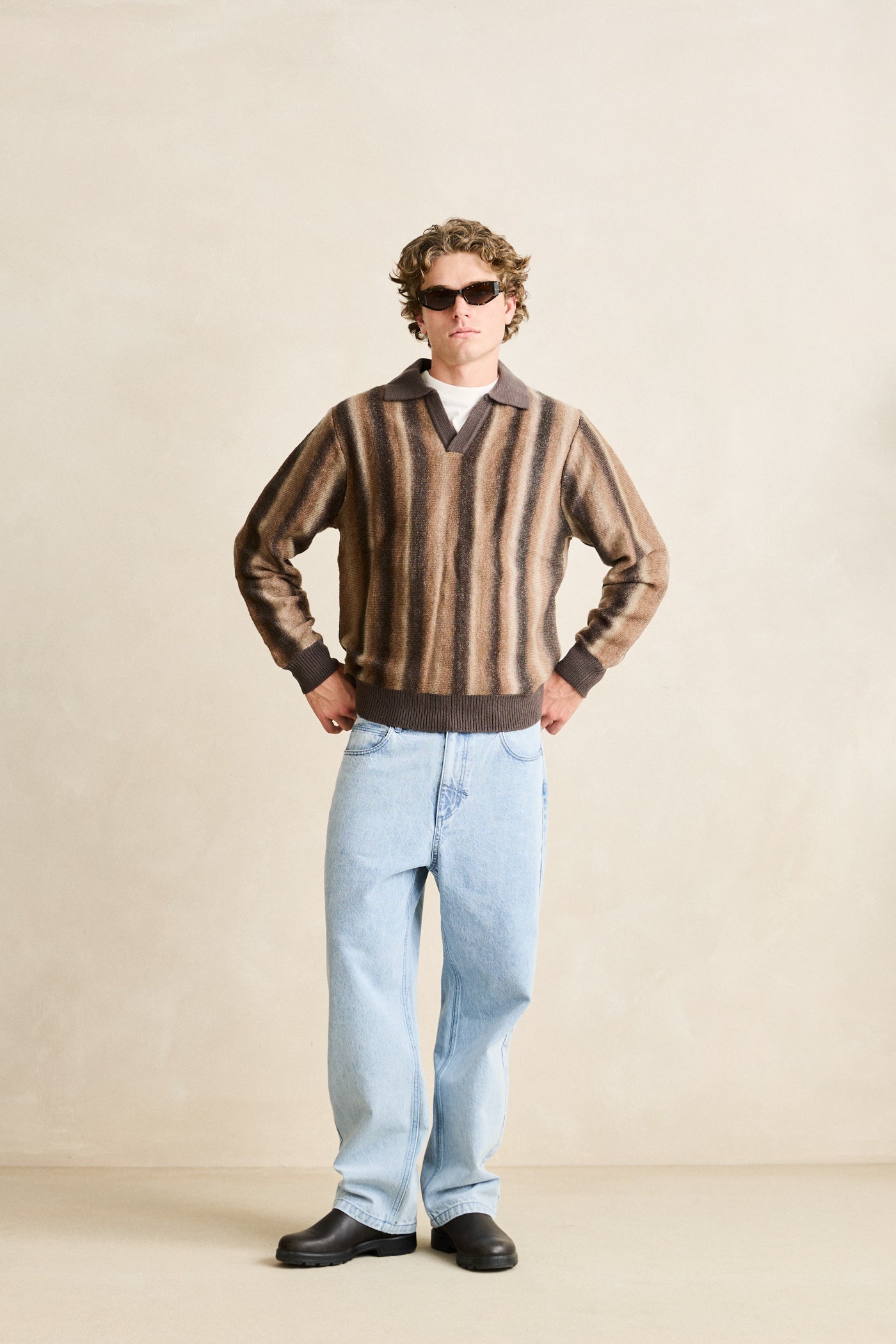 Broadcast Knit Ls Polo Dusty Red – Rhythm US