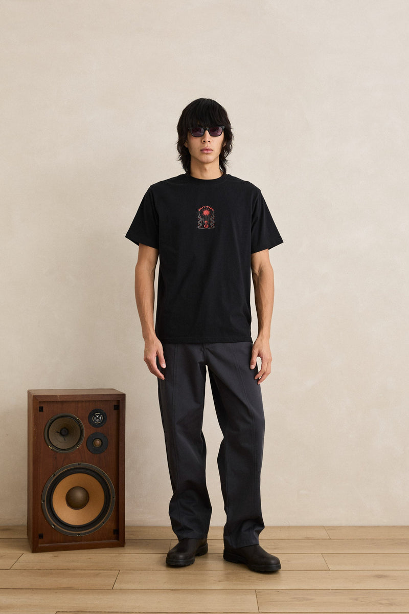 Straight Cut Slacks Charcoal