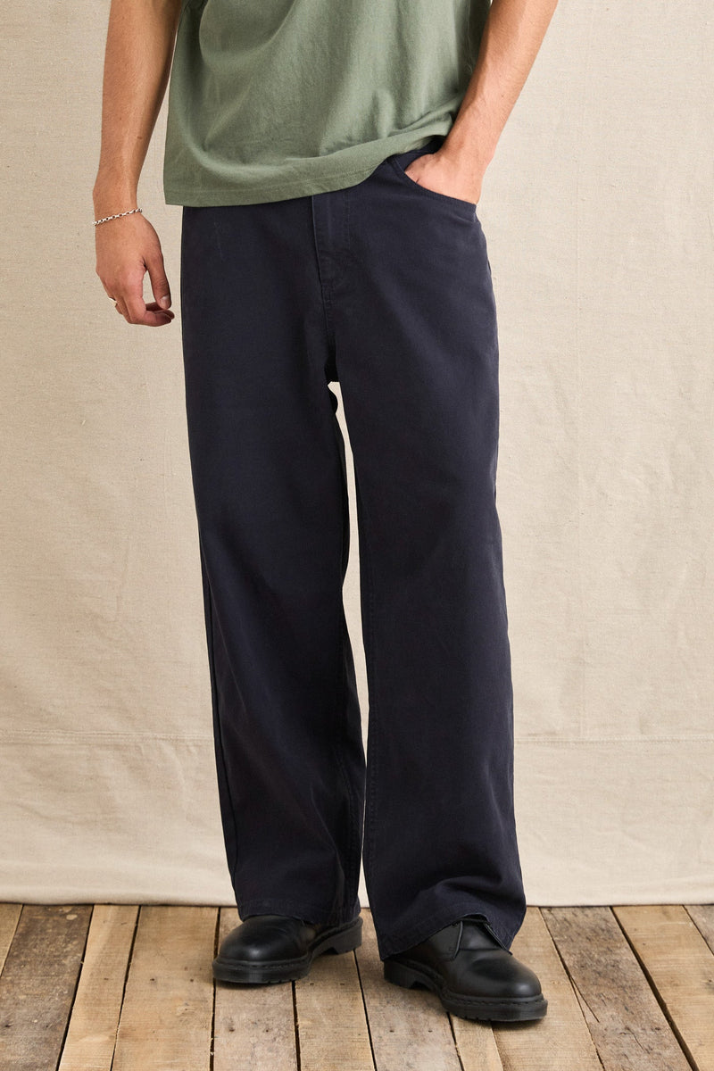 Relaxed Wash Canvas Pant Midnight