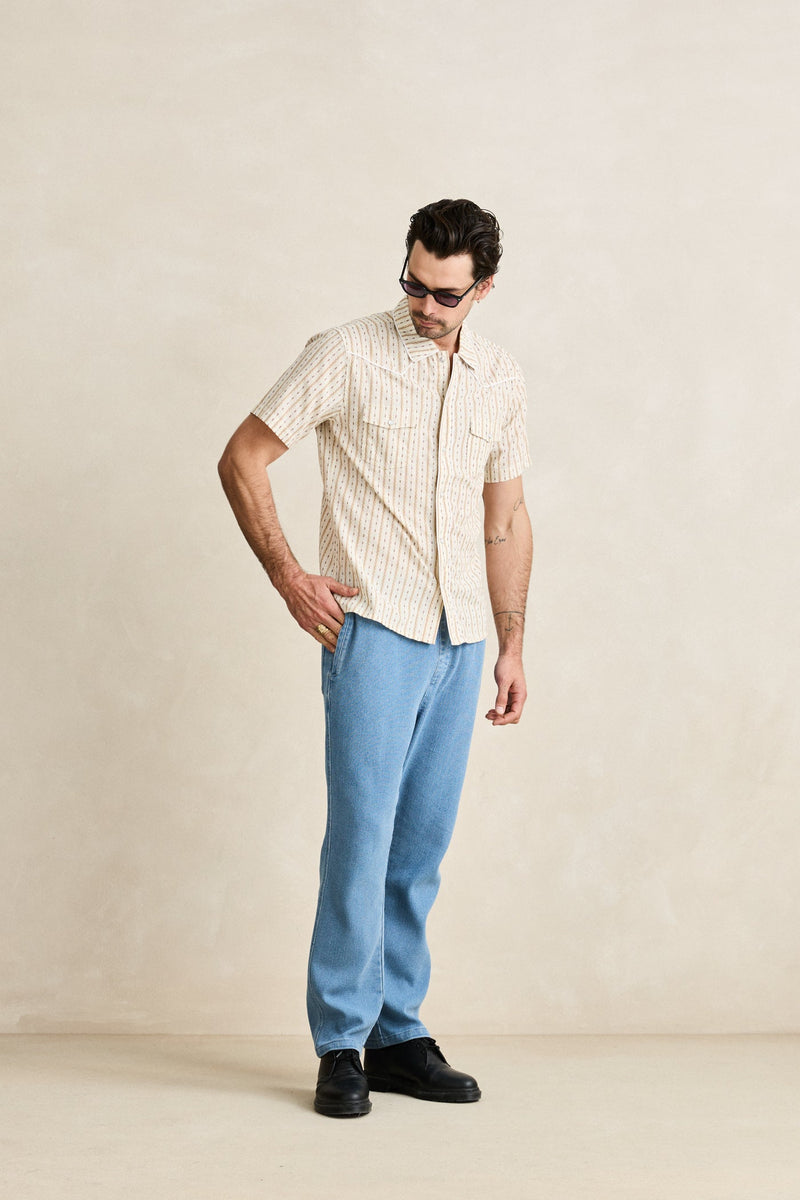 Textured Wale Jam Pant Stone Wash