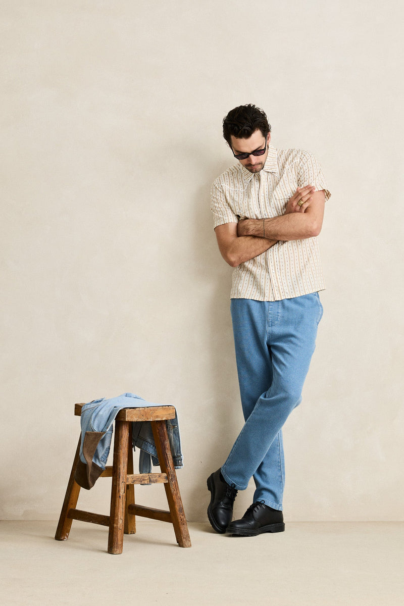 Textured Wale Jam Pant Stone Wash