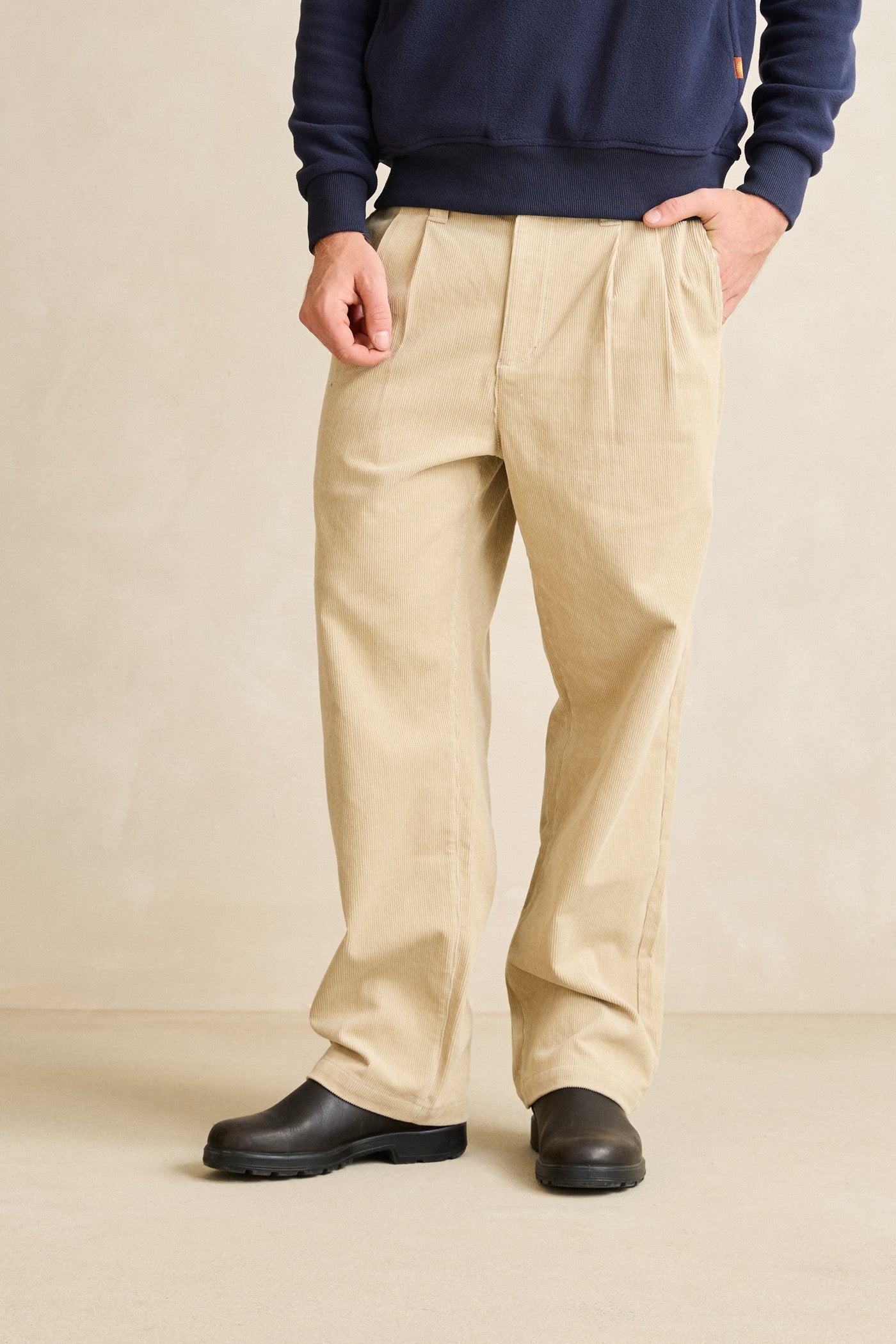 Double Pleat Cord Trouser Sand – Rhythm US