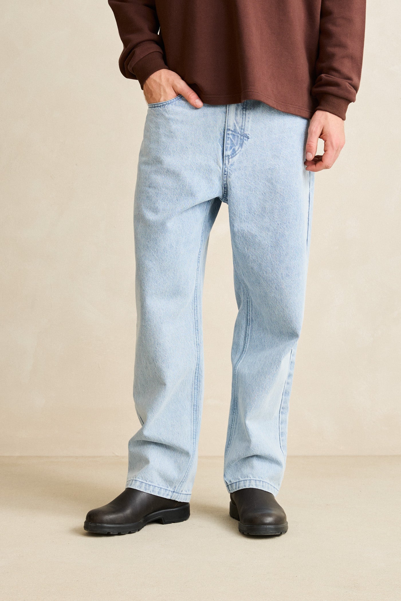 Relaxed Heavywash Jean Light Blue – Rhythm US
