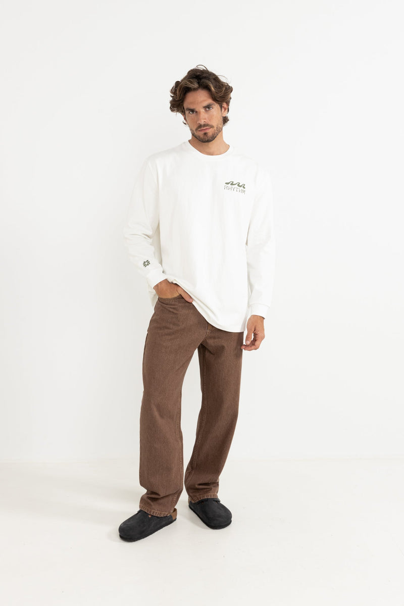 Grange Loose Fit Ls T-Shirt Ecru