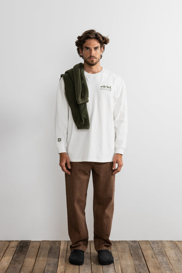 Grange Loose Fit Ls T-Shirt Ecru