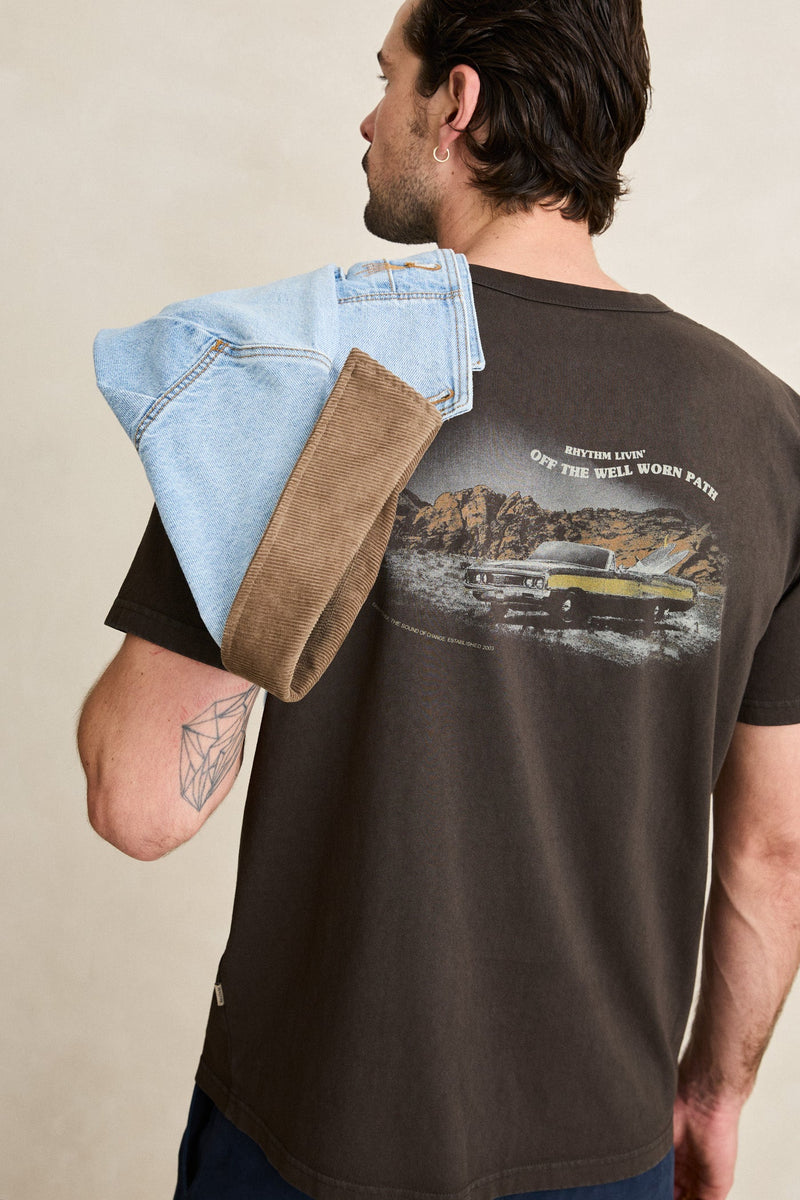 Heading West Vintage Ss T-Shirt Vintage Black