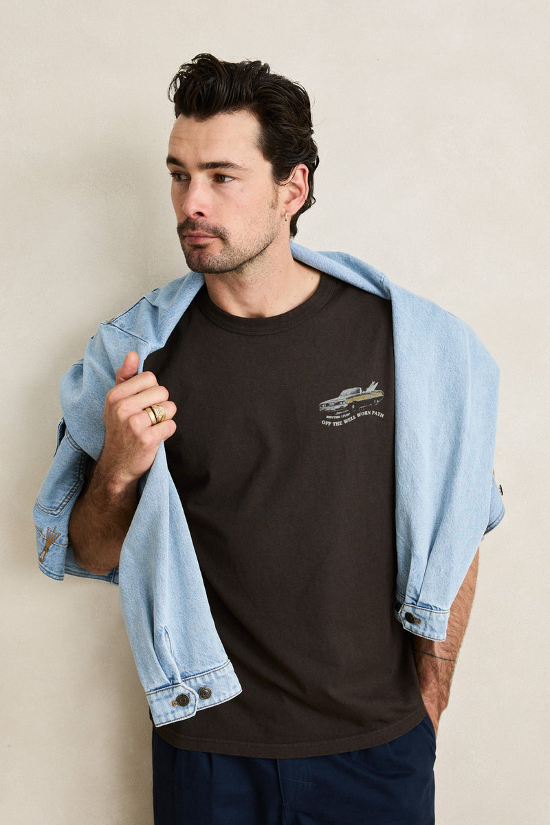 Heading West Vintage Ss T-Shirt Vintage Black