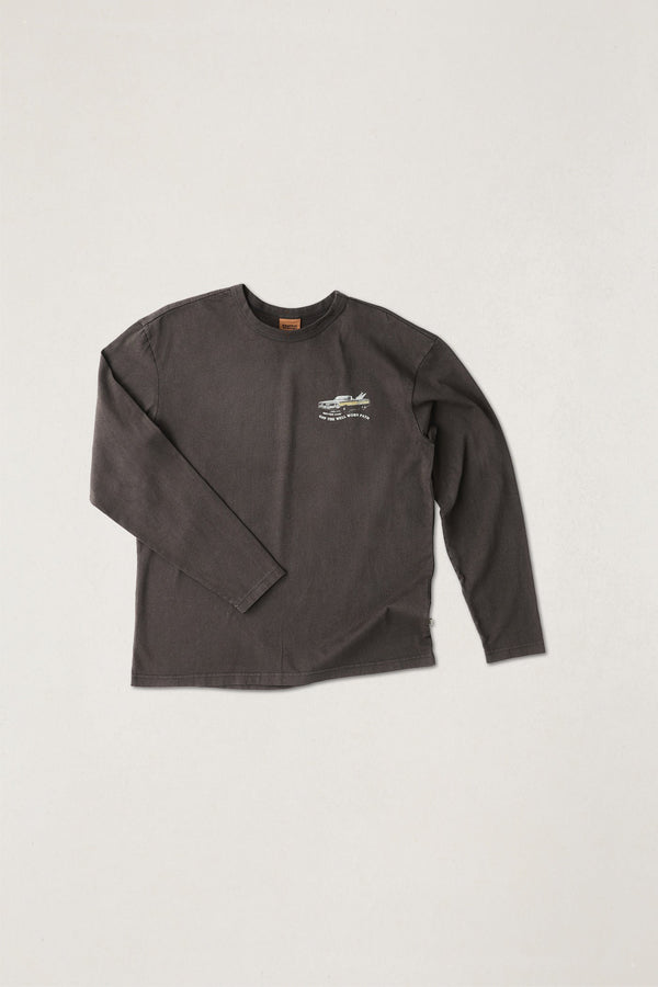 Heading West Vintage Ls T-Shirt Vintage Black