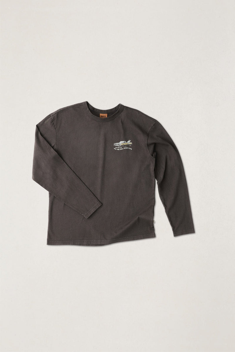 Heading West Vintage Ls T-Shirt Vintage Black