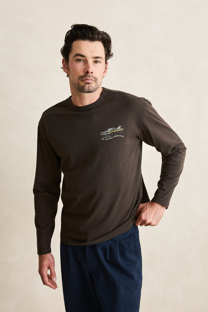 Heading West Vintage Ls T-Shirt Vintage Black