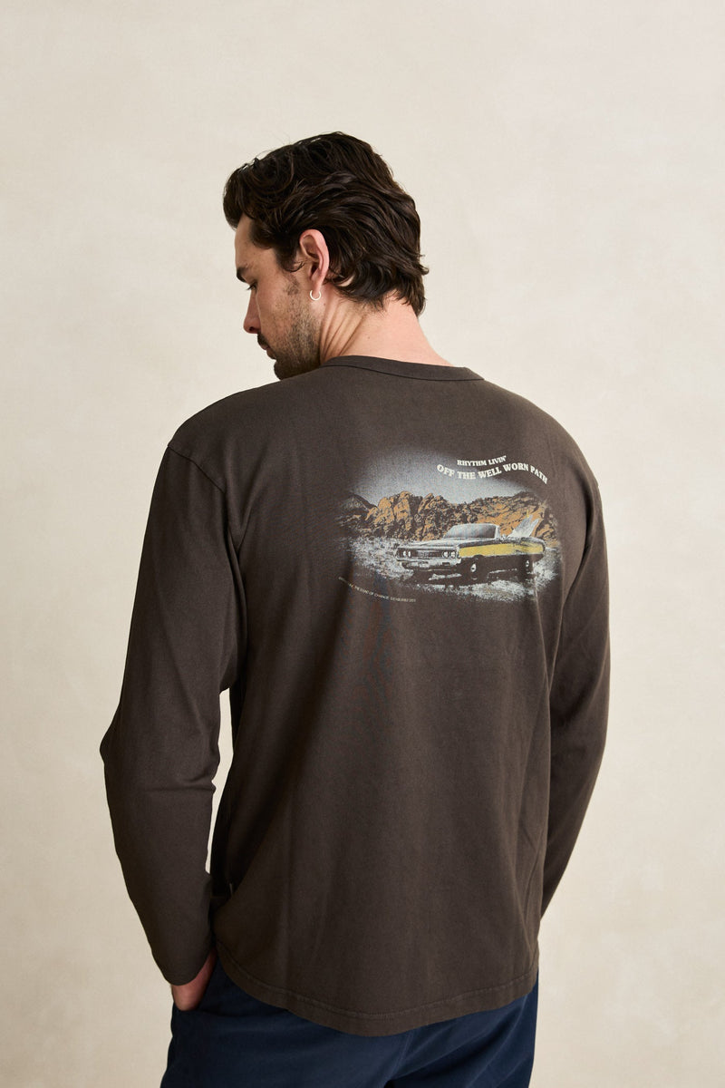 Heading West Vintage Ls T-Shirt Vintage Black