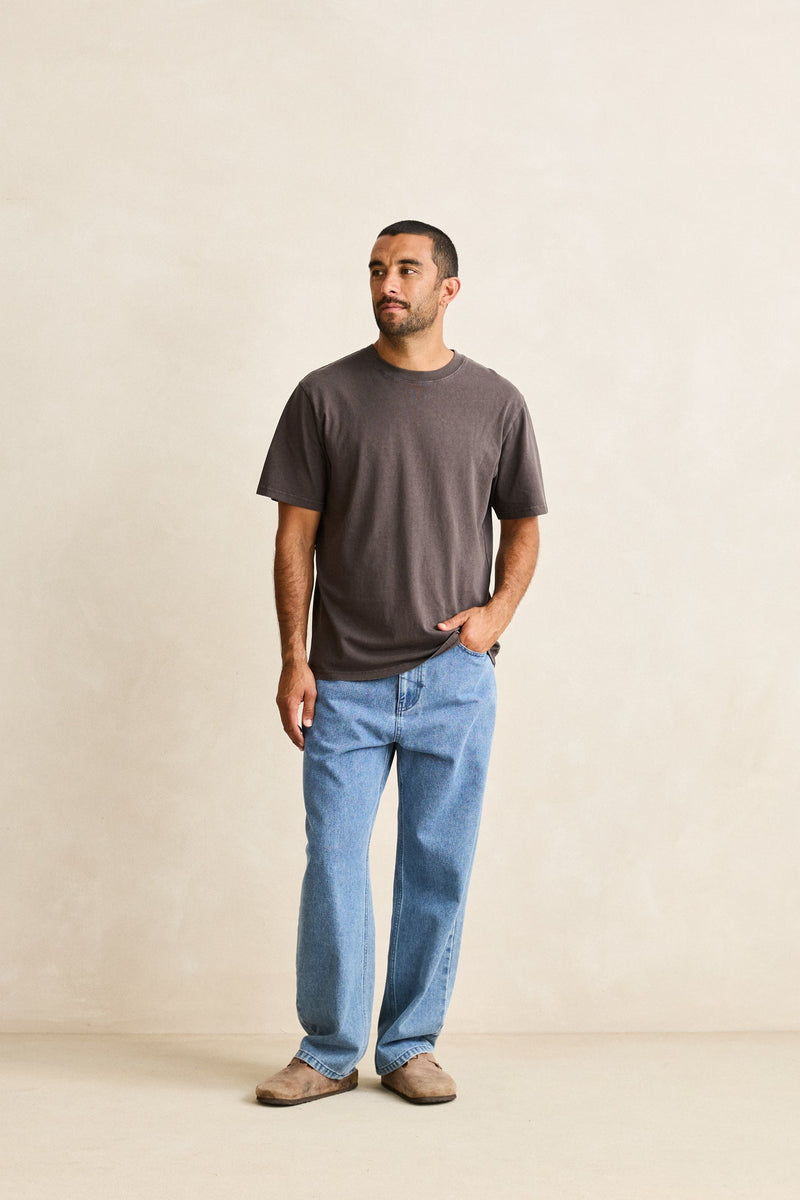 Essential Heavyweight Ss T-Shirt Vintage Black