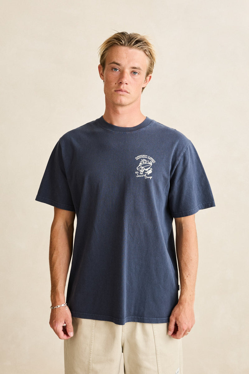 Peace Sun Vintage Ss T-Shirt Navy