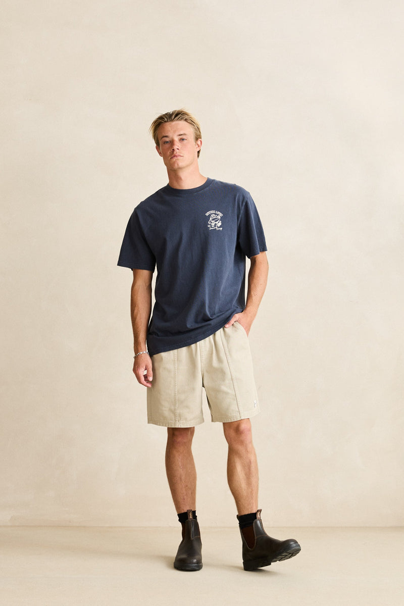 Peace Sun Vintage Ss T-Shirt Navy