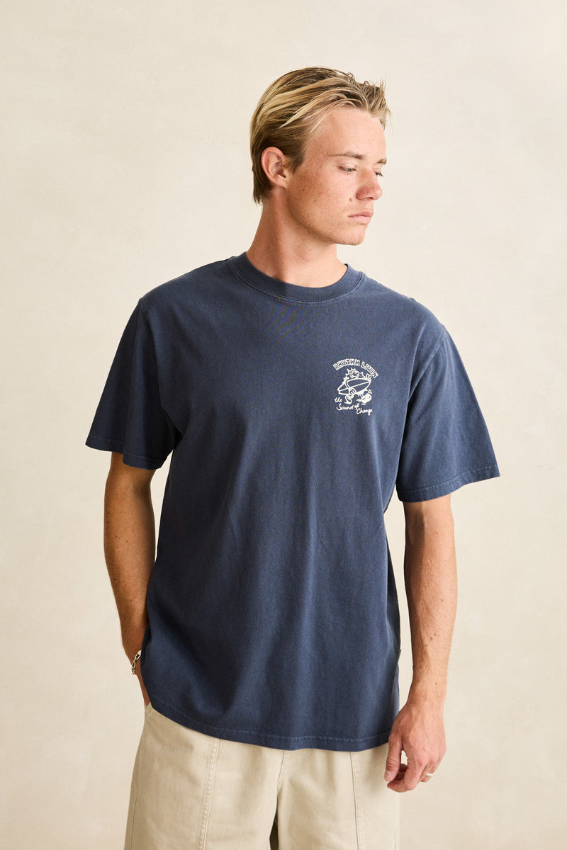 Peace Sun Vintage Ss T-Shirt Navy
