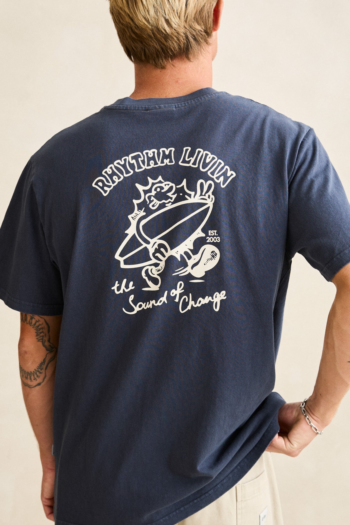 Peace Sun Vintage Ss T-Shirt Navy – Rhythm US
