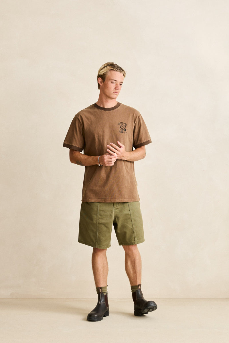 Peace Sun Ringer Vintage Ss T-Shirt Oak