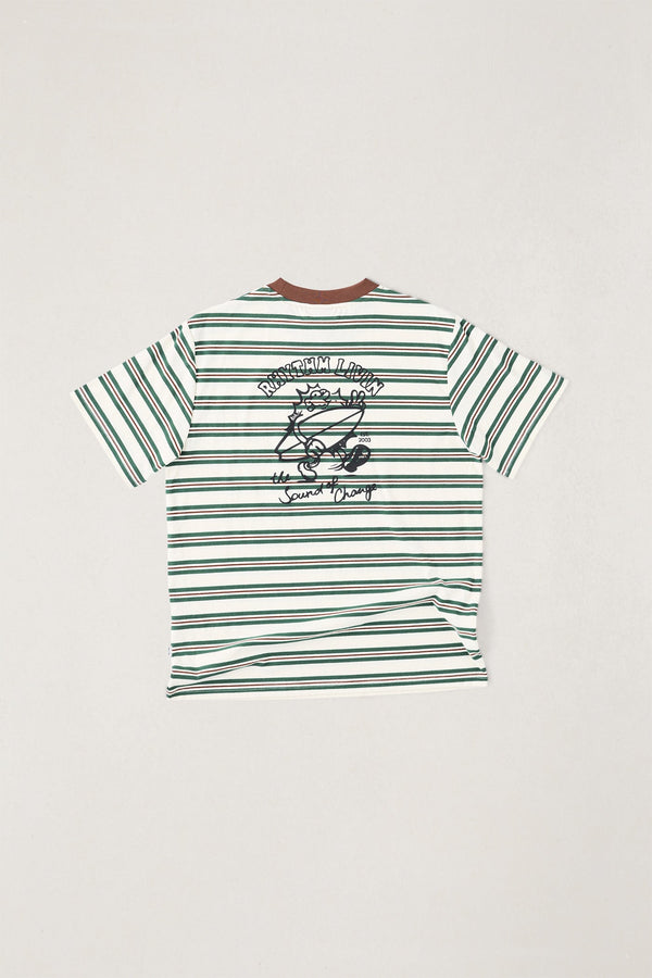 Peace Sun Vintage Stripe Ss T-Shirt White